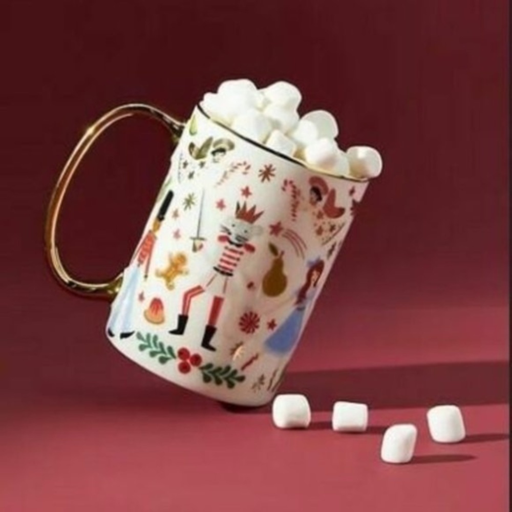 Anthropologie Rifle Paper Co. Holiday  Nutcracker Mug